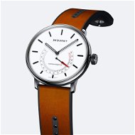 Sequent SuperCharger 2.1 Premium HR snehovo biele s hnedým koženým remienkom - Smart hodinky