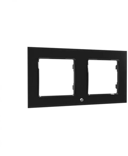 Shelly Double frame for switch, WS, black - Small Frame - Main image
