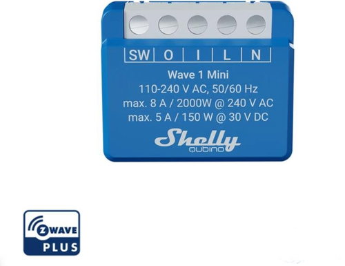 Shelly Wave 1 Mini, switch module, Z-Wave - Switching Relay - Main image