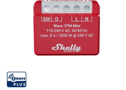 Shelly Wave 1PM Mini, Schaltmodul, Z-Wave - Schalter - Hauptbild