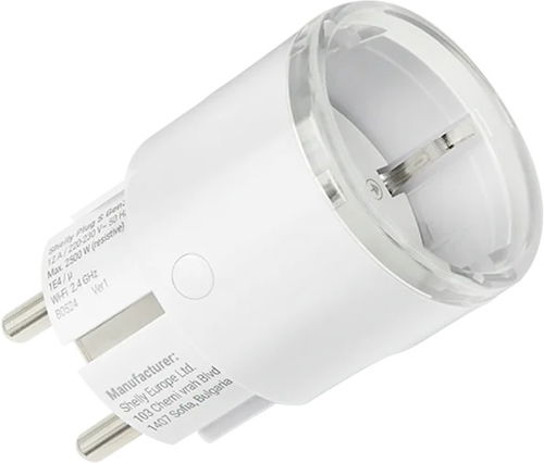 Shelly Plug S Gen3 s měřením spotřeby, WiFi, bílá - Chytrá zásuvka - Hlavní obrázek