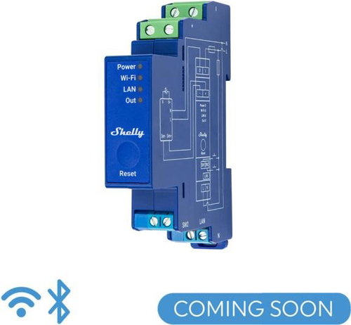 Shelly Pro 0-10 V DIN sínes dimmer, WiFi, LAN - Fényerőszabályozó - Fő fotó