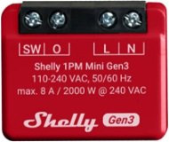 Shelly Plus 1PM Mini, kapcsolómodul, WiFi, Gen3 - Kapcsoló