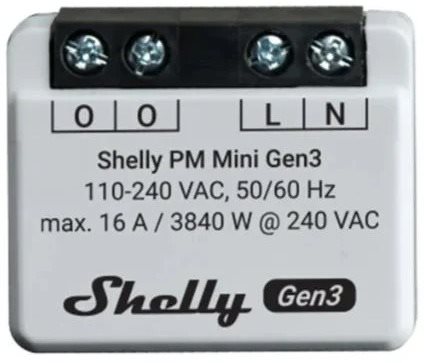 Shelly PM Mini Gen3 Power Metering Module up to 16A (WiFi, Bluetooth) - Energy Consumption Meter - Main image