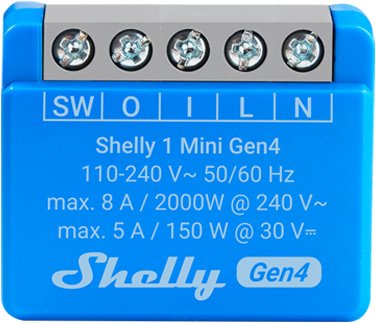 Shelly Gen4 1 Mini, switching module, WiFi - Switching Relay - Main image