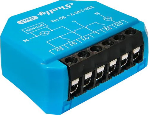 Shelly Gen3 double switching module without the need for zero wire, WiFi - Switching Relay - Main image