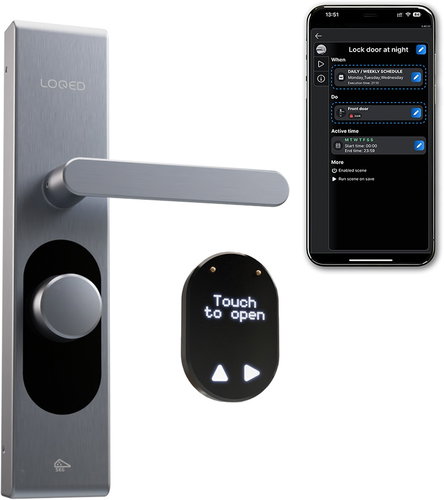 Shelly smart lock Loqed Touch, Stainless steel - Smart Lock - Main image