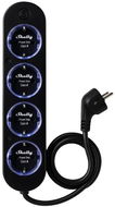Shelly Powerstrip 4, 4-socket with power metering, WiFi, black - Smart Socket
