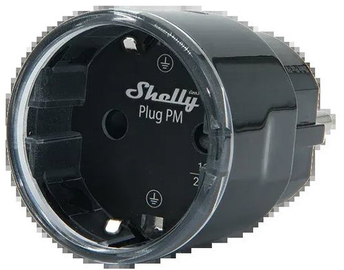 Shelly Plug PM Gen3, power outlet with power metering, WiFi, black - Smart Socket - Main image