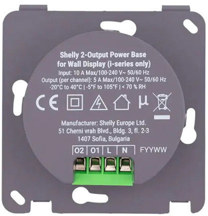 Shelly Bases for the i Series Displays with 2 Outputs - Mounting Kit - Main image