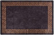 SHUMEE Koberec pratelný, protiskluzový, 80 × 150 cm, černý/zlatý - Koberec