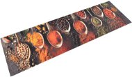 SHUMEE Kuchyňský koberec, omyvatelný, 45 × 150 cm, samet, lžíce a koření - Koberec