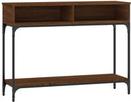 SHUMEE Konzolový stolek 100 × 30,5 × 75 cm, kompozitní dřevo, hnědý dub - Console Table