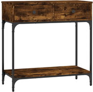 SHUMEE Konzolový stolek 75 × 34,5 × 75 cm, kompozitní dřevo, kouřový dub - Console Table