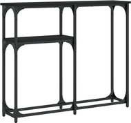 SHUMEE Konzolový stolek 90 × 22,5 × 75 cm, kompozitní dřevo, černý - Console Table