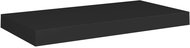 SHUMEE Plovoucí nástěnná police 50 × 23 × 3,8 cm, MDF, černá - Police