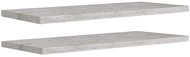 SHUMEE Plovoucí nástěnné police 2 ks, 90 × 23,5 × 3,8 cm, MDF, betonově šedé - Police