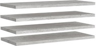 SHUMEE Plovoucí nástěnné police 4 ks, 90 × 23,5 × 3,8 cm, MDF, betonově šedé - Police
