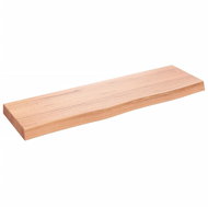 SHUMEE Nástěnná police 100 × 30 × (2-6) cm, ošetřený masivní dub, hnědá - Police