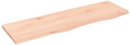 SHUMEE Nástěnná police 100 × 30 × 2 cm, neošetřené masivní dubové dřevo - Police