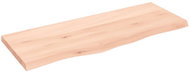 SHUMEE Nástěnná police 100 × 40 × (2-4) cm, neošetřené masivní dubové dřevo - Police
