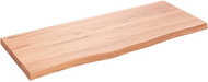 SHUMEE Nástěnná police 100 × 40 × (2-4) cm, ošetřený masivní dub, hnědá - Police