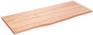 SHUMEE Nástěnná police 100 × 40 × 2 cm, ošetřený masivní dub, světle hnědá - Police