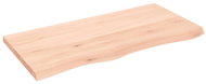 SHUMEE Nástěnná police 100 × 50 × (2-4) cm, neošetřené masivní dubové dřevo - Police