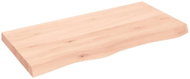 SHUMEE Nástěnná police 100 × 50 × (2-6) cm, neošetřené masivní dubové dřevo - Police