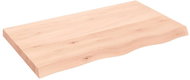 SHUMEE Nástěnná police 100 × 60 × (2-6) cm, neošetřené masivní dubové dřevo - Shelf