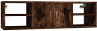 SHUMEE Nástěnná police 102 × 30 × 29 cm, kompozitní dřevo, kouřový dub - Shelf