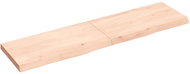 SHUMEE Nástěnná police 120 × 30 × (2-4) cm, neošetřené masivní dubové dřevo - Shelf