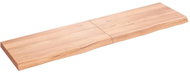 SHUMEE Nástěnná police 120 × 30 × (2-4) cm, ošetřený masivní dub, hnědá - Shelf