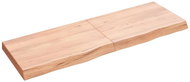 SHUMEE Nástěnná police 120 × 40 × (2-6) cm, ošetřený masivní dub, hnědá - Shelf