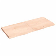 SHUMEE Nástěnná police 120 × 50 × (2-4) cm, neošetřené masivní dubové dřevo - Shelf