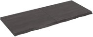 SHUMEE Nástěnná police 120 × 50 × (2-4) cm, ošetřený masivní dub, tmavě hnědá - Shelf