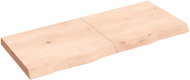 SHUMEE Nástěnná police 120 × 50 × (2-6) cm, neošetřené masivní dubové dřevo - Shelf