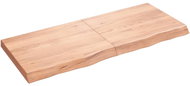 SHUMEE Nástěnná police 120 × 50 × (2-6) cm, ošetřený masivní dub, hnědá - Shelf