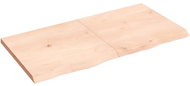 SHUMEE Nástěnná police 120 × 60 × (2-4) cm, neošetřené masivní dubové dřevo - Shelf