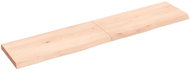 SHUMEE Nástěnná police 140 × 30 × (2-4) cm, neošetřené masivní dubové dřevo - Shelf