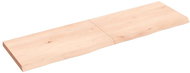 SHUMEE Nástěnná police 140 × 40 × (2-4) cm, neošetřené masivní dubové dřevo - Shelf
