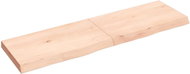 SHUMEE Nástěnná police 140 × 40 × (2-6) cm, neošetřené masivní dubové dřevo - Shelf