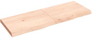SHUMEE Nástěnná police 140 × 50 × (2-6) cm, neošetřené masivní dubové dřevo - Shelf