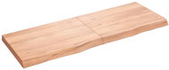 SHUMEE Nástěnná police 140 × 50 × 6 cm, ošetřený masivní dub, světle hnědá - Shelf