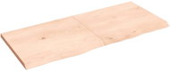 SHUMEE Nástěnná police 140 × 60 × (2-4) cm, neošetřené masivní dubové dřevo - Shelf