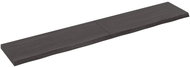 SHUMEE Nástěnná police 160 × 30 × (2-4) cm, ošetřený masivní dub, tmavě hnědá - Shelf