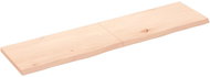 SHUMEE Nástěnná police 160 × 40 × (2-4) cm, neošetřené masivní dubové dřevo - Shelf