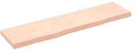 SHUMEE Nástěnná police 160 × 40 × (2-6) cm, neošetřené masivní dubové dřevo - Shelf