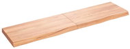 SHUMEE Nástěnná police 160 × 40 × 6 cm, ošetřený masivní dub, světle hnědá - Shelf