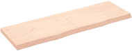 SHUMEE Nástěnná police 160 × 50 × (2-6) cm, neošetřené masivní dubové dřevo - Shelf